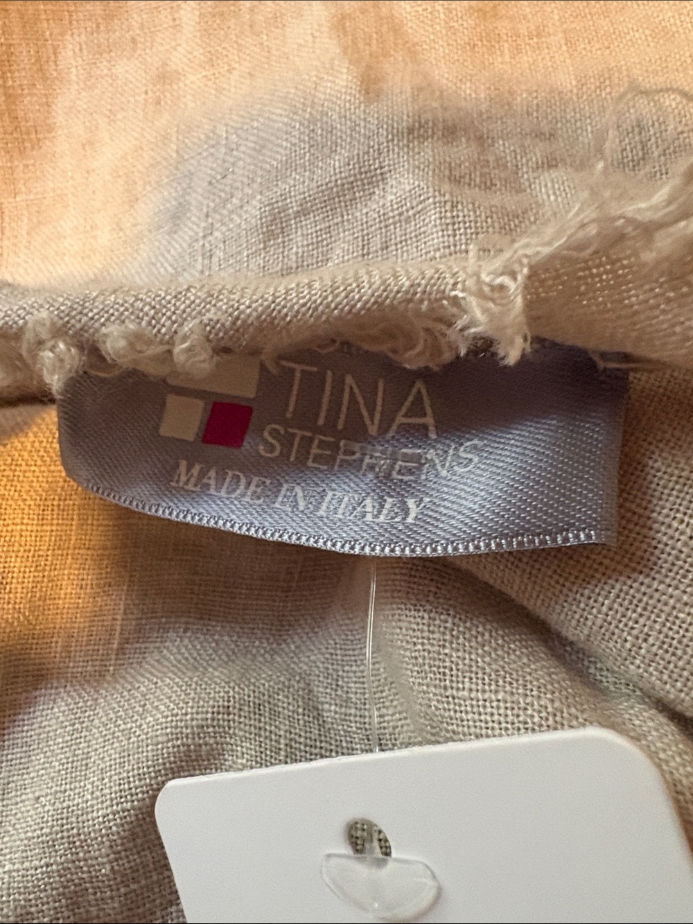 Relaxed Beige Linen Short Sleeve Tunic - Picture 6 of 6